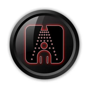 Icon, button, pictogram shower Stock Illustration