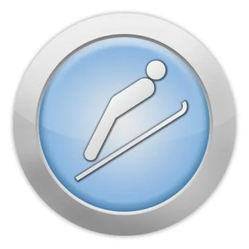 Icon, Button, Pictogram Ski Jumping Stock Illustration