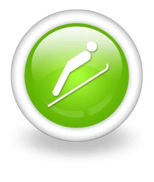 Icon, Button, Pictogram Ski Jumping イラスト素材