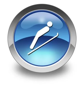 Icon, Button, Pictogram Ski Jumping Illustrazione stock