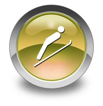Icon, Button, Pictogram Ski Jumping Stock Illustration