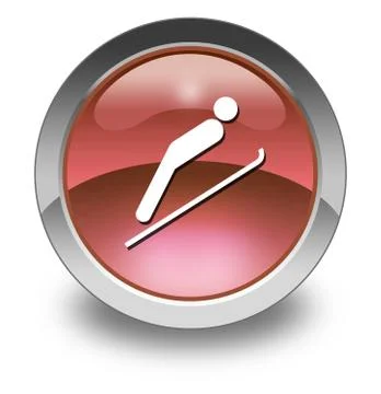 Icon, Button, Pictogram Ski Jumping Ilustración de archivo