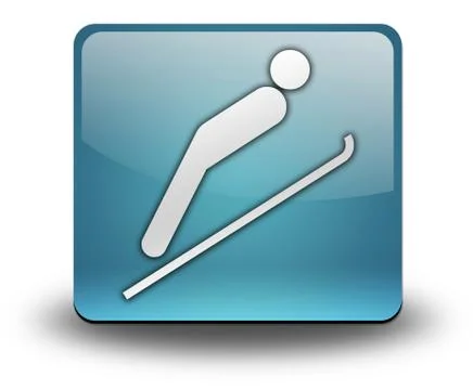Icon, Button, Pictogram Ski Jumping Ilustración de archivo