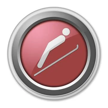 Icon, Button, Pictogram Ski Jumping Illustrazione stock