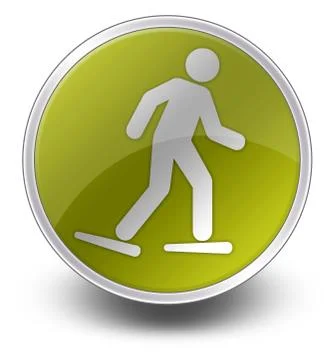Icon, Button, Pictogram Snowshoeing イラスト素材