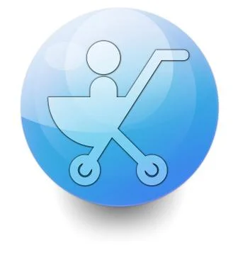 Icon, Button, Pictogram Stroller Illustrazione stock