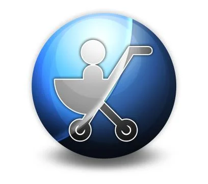 Icon, Button, Pictogram Stroller Stock Illustration