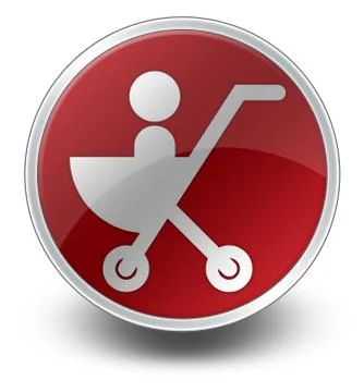 Icon, Button, Pictogram Stroller Stock Illustration