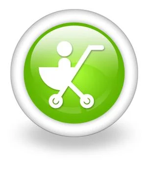 Icon, Button, Pictogram Stroller Stock Illustration