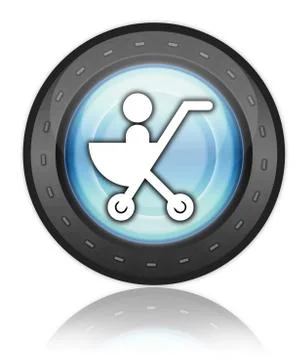 Icon, Button, Pictogram Stroller Stock Illustration