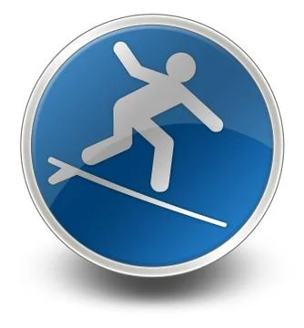 Icon, Button, Pictogram Surfing Ilustración de archivo