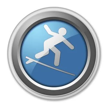 Icon, Button, Pictogram Surfing Stock Illustration