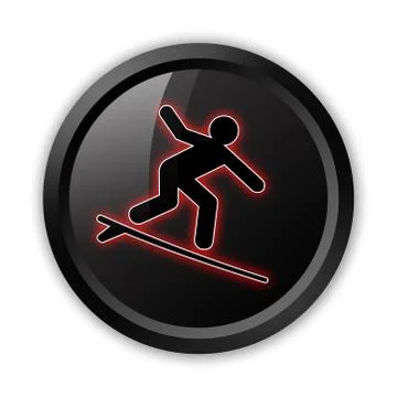 Icon, Button, Pictogram Surfing Stock Illustration