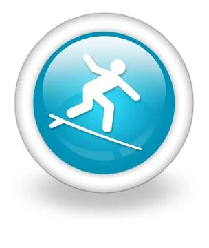 Icon, Button, Pictogram Surfing Stock Illustration