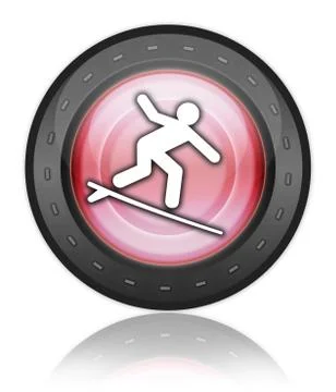 Icon, Button, Pictogram Surfing Stock Illustration