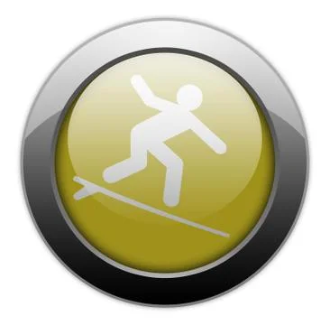 Icon, Button, Pictogram Surfing Illustrazione stock