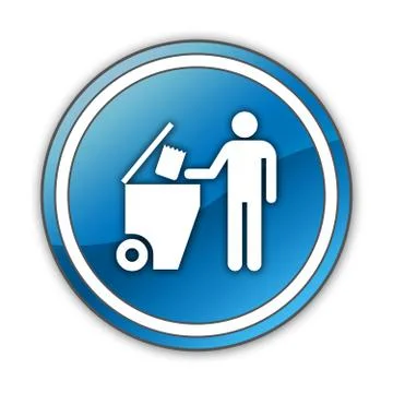 Icon, button, pictogram trash dumpster Illustrazione stock