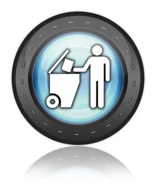 Icon, button, pictogram trash dumpster Ilustración de archivo