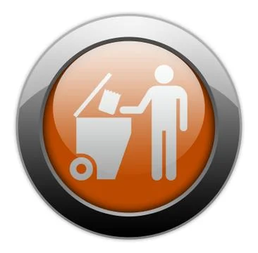 Icon, button, pictogram trash dumpster Stock Illustration