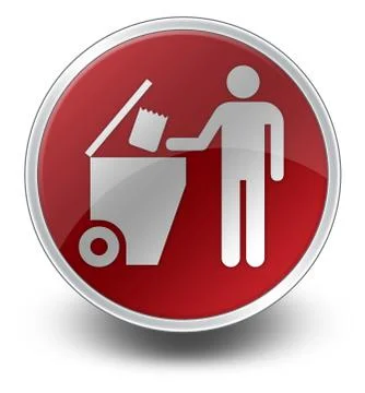 Icon, button, pictogram trash dumpster イラスト素材