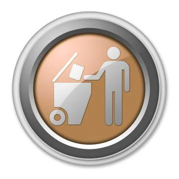Icon, button, pictogram trash dumpster Stock Illustration