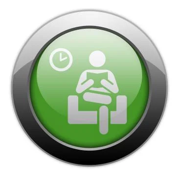 Icon, button, pictogram waiting room Stock Illustration