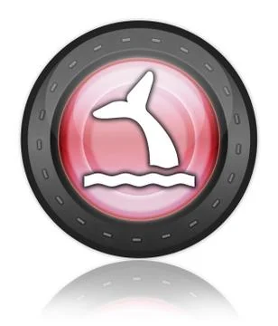 Icon, Button, Pictogram Whale Illustrazione stock