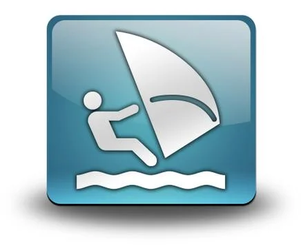 Icon, button, pictogram windsurfing Illustrazione stock