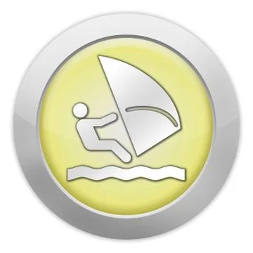 Icon, button, pictogram windsurfing Stock Illustration