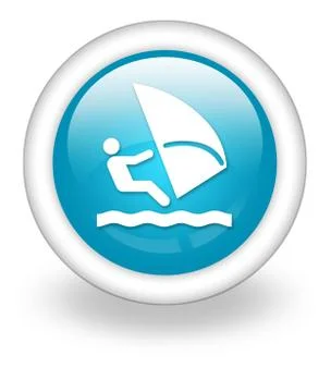 Icon, button, pictogram windsurfing Stock Illustration