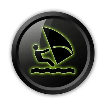 Icon, button, pictogram windsurfing Stock Illustration