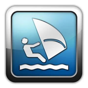 Icon, button, pictogram windsurfing Ilustración de archivo