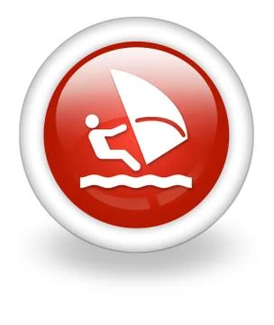 Icon, button, pictogram windsurfing Stock-Illustration