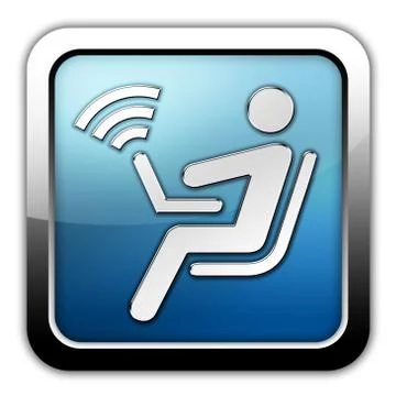 Icon, button, pictogram wireless access Stock Illustration