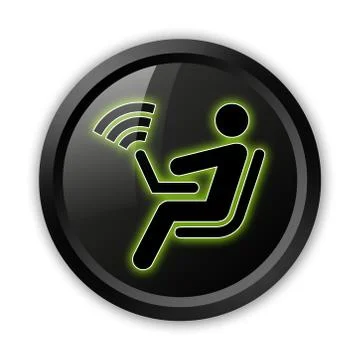 Icon, button, pictogram wireless access Illustrazione stock