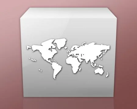 Icon, Button, Pictogram World Map Illustrazione stock