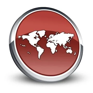 Icon, Button, Pictogram World Map Stock Illustration