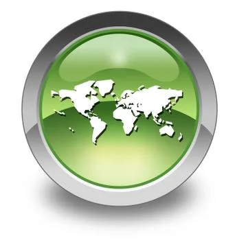 Icon, Button, Pictogram World Map Stock Illustration