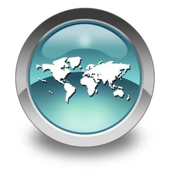 Icon, Button, Pictogram World Map イラスト素材