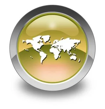 Icon, Button, Pictogram World Map Ilustración de archivo