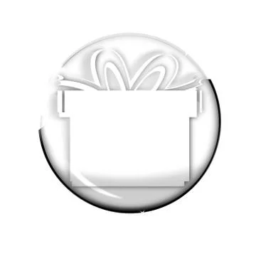 Icon button round white with white background Stock Illustration