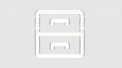 Icon cabinet filing is distorted. Glitch. Noise, chromatic aberration, geometric Vídeos de archivo 305894449