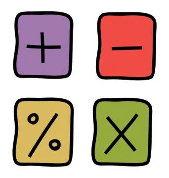 Icon of calculations isolated on white background Stock Illustration