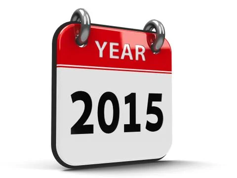 Icon calendar 2015 year isometry Stock Illustration