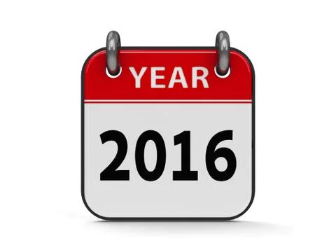 Icon calendar 2016 year Stock Illustration