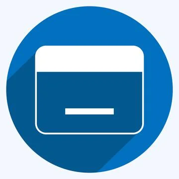 Icon Calendar. suitable for Web Interface symbol. long shadow style. simple d Stock Illustration