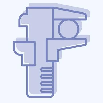 Icon Caliper. related to Building Material symbol. two tone style. simple d.. Ilustración de archivo