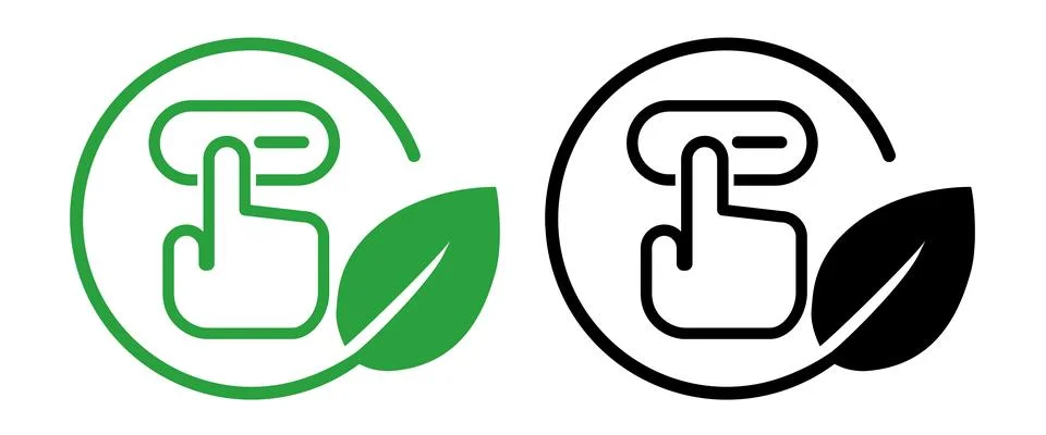 Icon call to action user interface hand click button symbolizing digital Stock Illustration