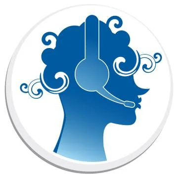 Icon call center operators Stock Illustration