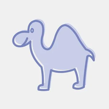 Icon camel. Islamic elements of Ramadhan, Eid Al Fitr, Eid Al Adha. Icons i.. Stock Illustration
